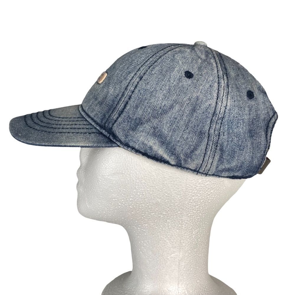 Blessed Ball Cap Pastel Rainbow Acid Wash Denim Look Blue Adjustable Strapback - Picture 2 of 15